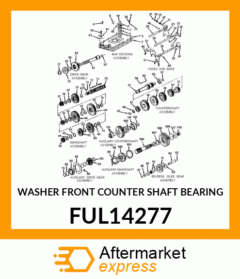 WASHER FRONT COUNTER SHAFT BEARING FUL14277