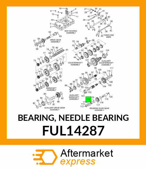 BEARING, NEEDLE BEARING FUL14287