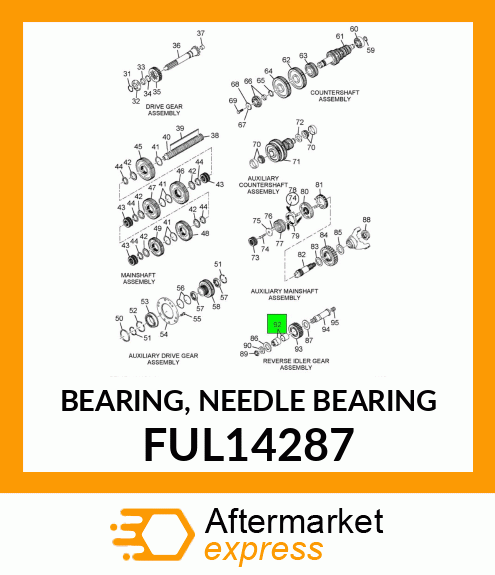 BEARING, NEEDLE BEARING FUL14287