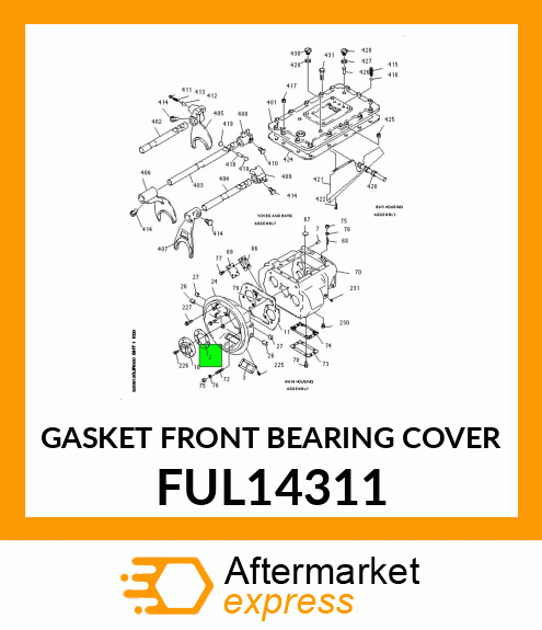 GASKET FRONT BEARING COVER FUL14311