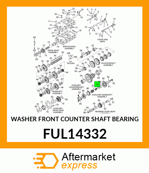 WASHER FRONT COUNTER SHAFT BEARING FUL14332