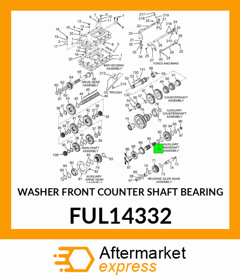 WASHER FRONT COUNTER SHAFT BEARING FUL14332