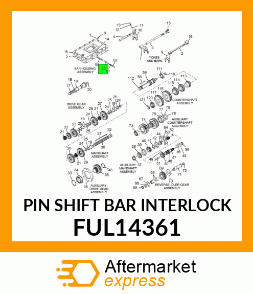 PIN SHIFT BAR INTERLOCK FUL14361