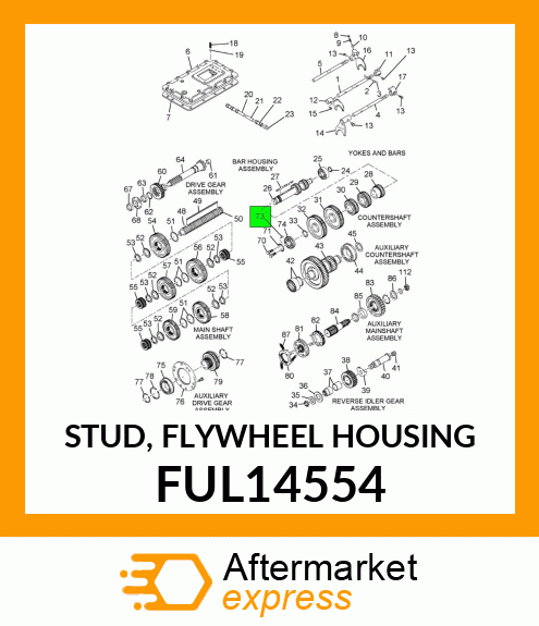 STUD, FLYWHEEL HOUSING FUL14554