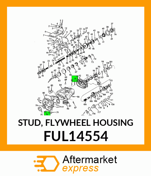 STUD, FLYWHEEL HOUSING FUL14554