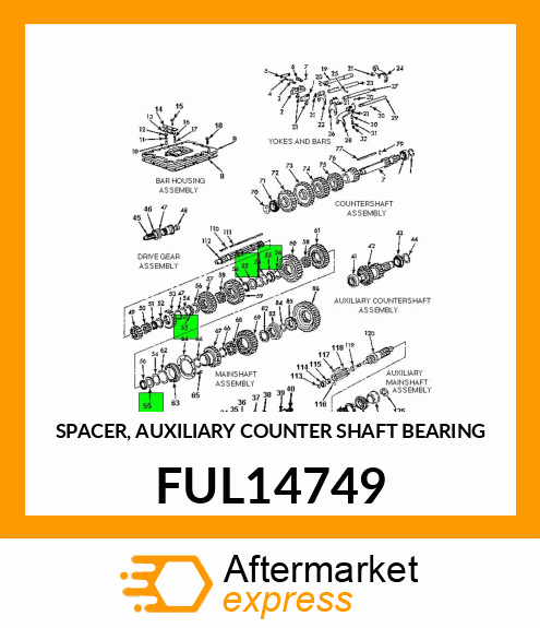 SPACER, AUXILIARY COUNTER SHAFT BEARING FUL14749