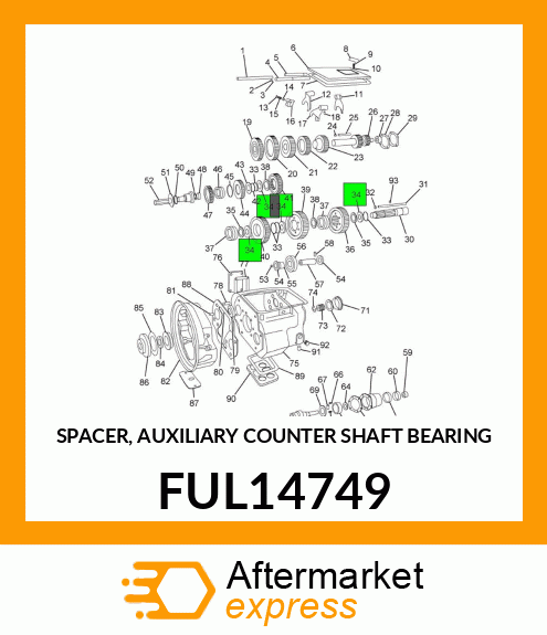 SPACER, AUXILIARY COUNTER SHAFT BEARING FUL14749