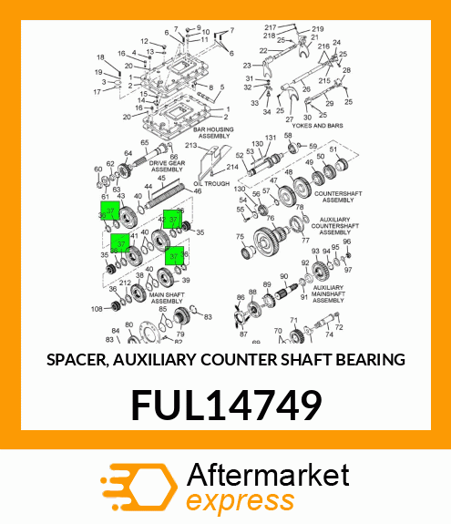 SPACER, AUXILIARY COUNTER SHAFT BEARING FUL14749