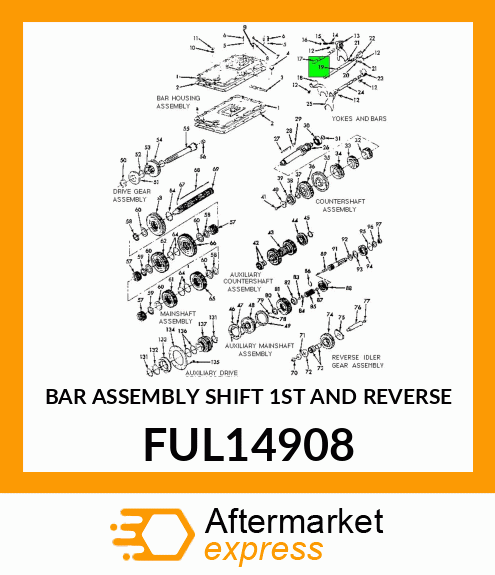 BAR ASSEMBLY SHIFT 1ST AND REVERSE FUL14908