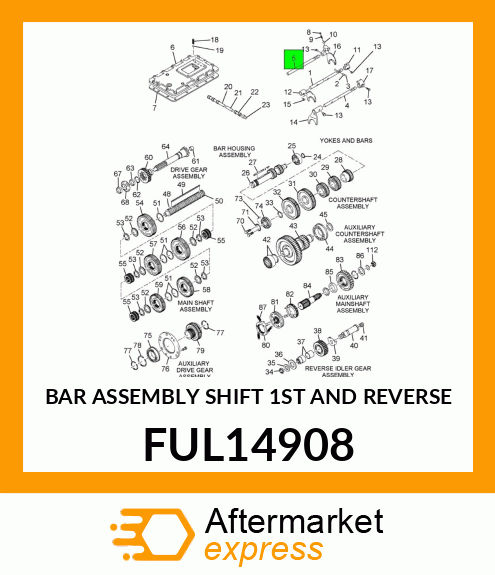 BAR ASSEMBLY SHIFT 1ST AND REVERSE FUL14908