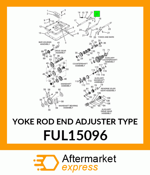 YOKE ROD END ADJUSTER TYPE FUL15096