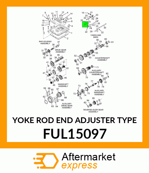 YOKE ROD END ADJUSTER TYPE FUL15097