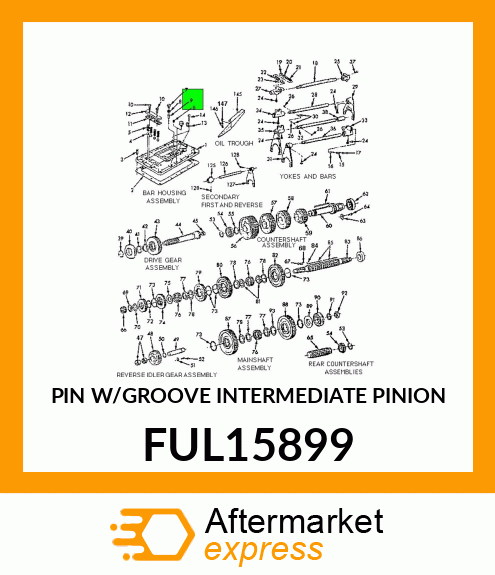 PIN W/GROOVE INTERMEDIATE PINION FUL15899