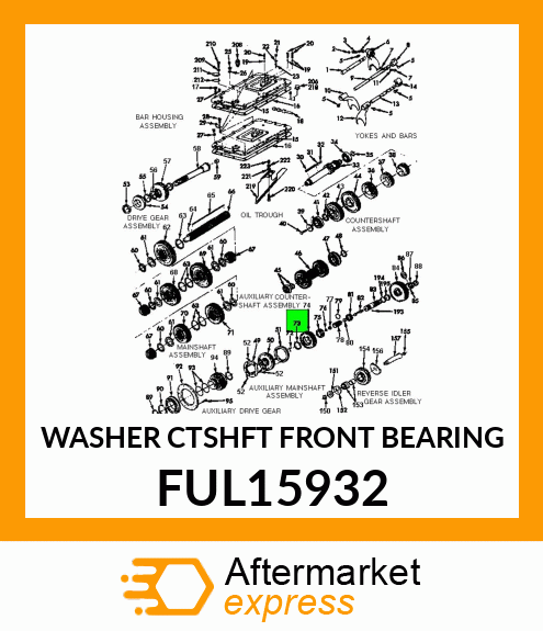 WASHER CTSHFT FRONT BEARING FUL15932