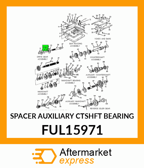 SPACER AUXILIARY CTSHFT BEARING FUL15971