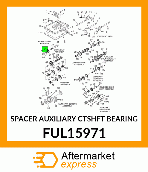 SPACER AUXILIARY CTSHFT BEARING FUL15971