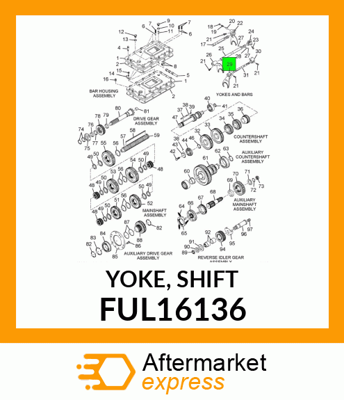 YOKE, SHIFT FUL16136