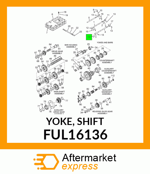 YOKE, SHIFT FUL16136