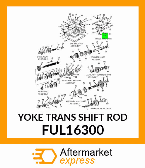 YOKE TRANS SHIFT ROD FUL16300