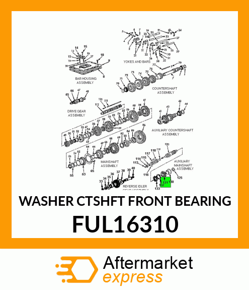 WASHER CTSHFT FRONT BEARING FUL16310