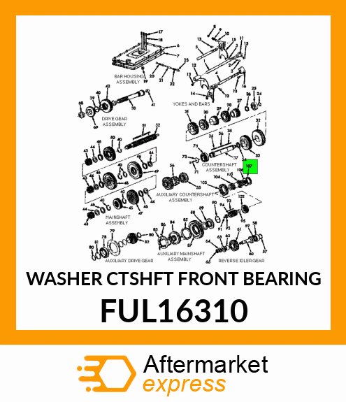 WASHER CTSHFT FRONT BEARING FUL16310