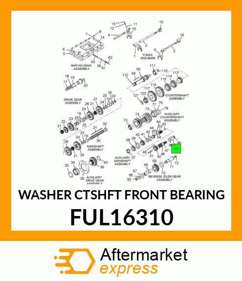 WASHER CTSHFT FRONT BEARING FUL16310