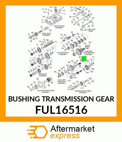 BUSHING TRANSMISSION GEAR FUL16516