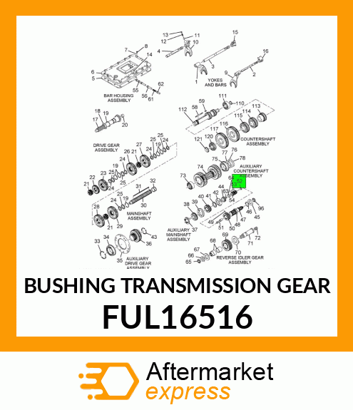 BUSHING TRANSMISSION GEAR FUL16516