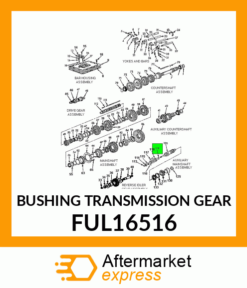 BUSHING TRANSMISSION GEAR FUL16516