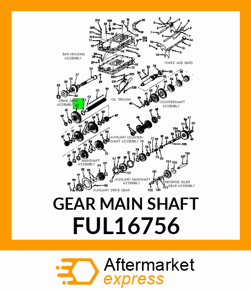 GEAR MAIN SHAFT FUL16756