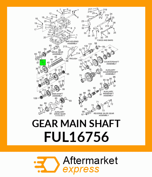 GEAR MAIN SHAFT FUL16756