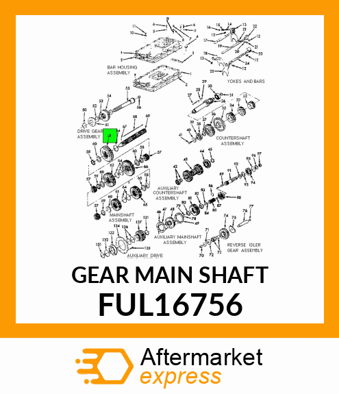 GEAR MAIN SHAFT FUL16756