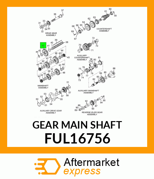 GEAR MAIN SHAFT FUL16756