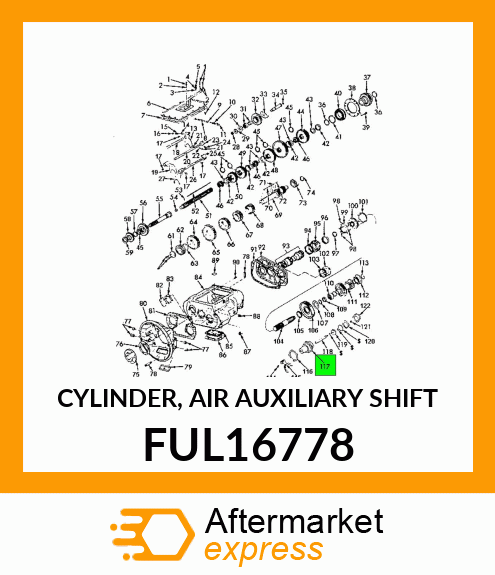 CYLINDER, AIR AUXILIARY SHIFT FUL16778