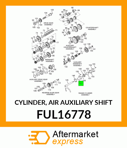 CYLINDER, AIR AUXILIARY SHIFT FUL16778