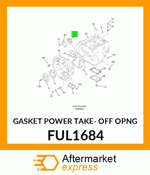 GASKET POWER TAKE- OFF OPNG FUL1684