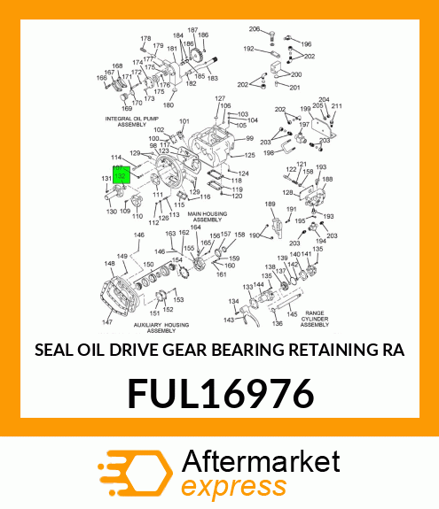 SEAL OIL DRIVE GEAR BEARING RETAINING RA FUL16976