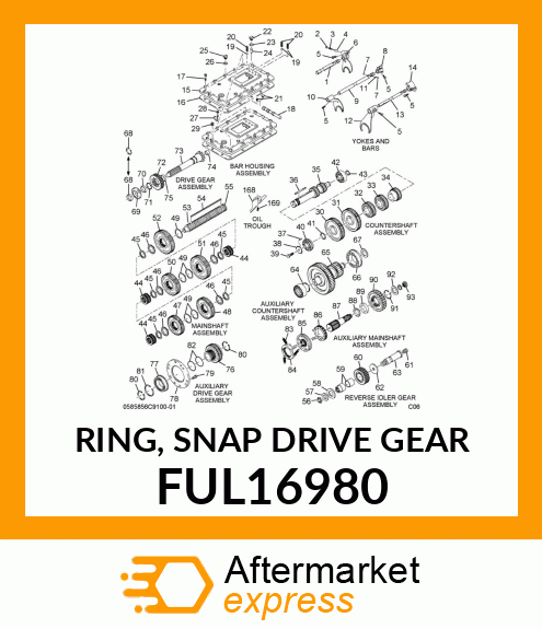 RING, SNAP DRIVE GEAR FUL16980