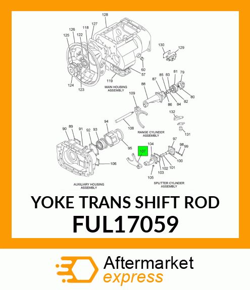 YOKE TRANS SHIFT ROD FUL17059