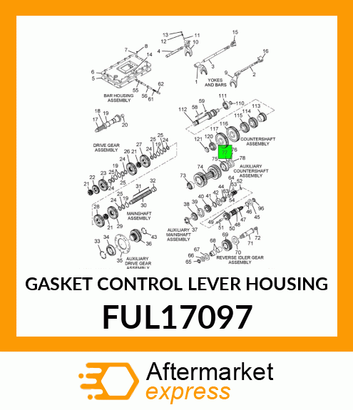 GASKET CONTROL LEVER HOUSING FUL17097