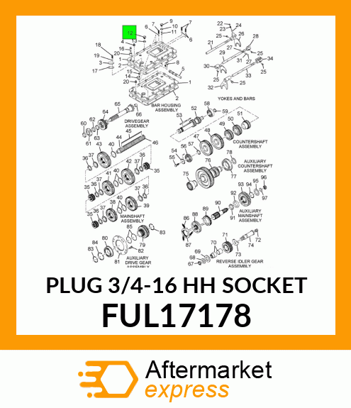 PLUG 3/4-16 HH SOCKET FUL17178