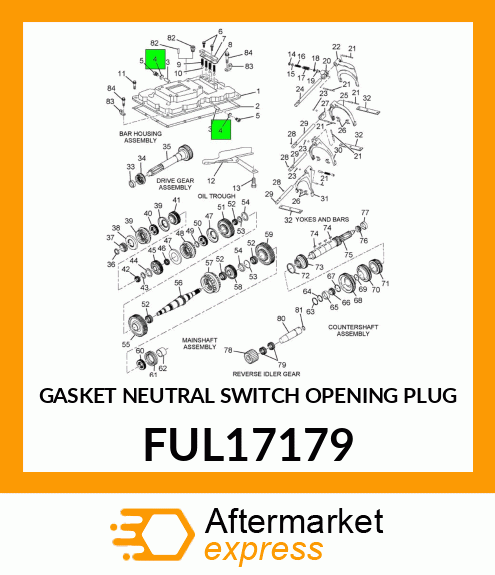GASKET NEUTRAL SWITCH OPENING PLUG FUL17179