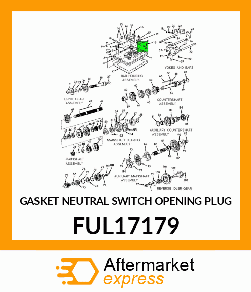 GASKET NEUTRAL SWITCH OPENING PLUG FUL17179