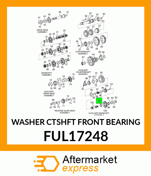 WASHER CTSHFT FRONT BEARING FUL17248