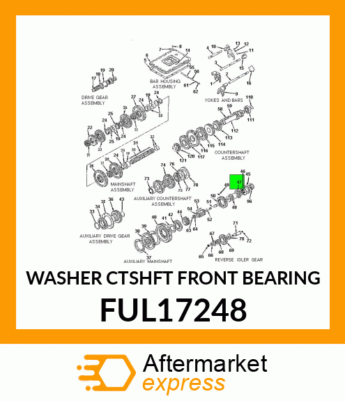 WASHER CTSHFT FRONT BEARING FUL17248