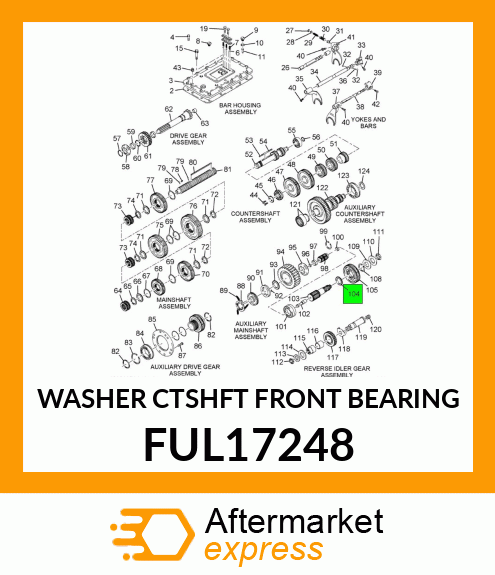 WASHER CTSHFT FRONT BEARING FUL17248