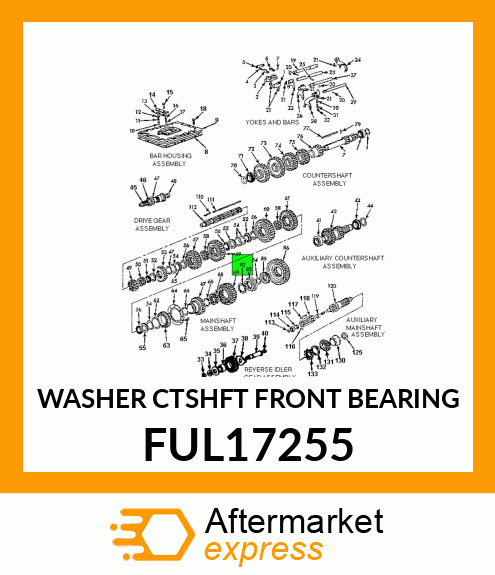 WASHER CTSHFT FRONT BEARING FUL17255