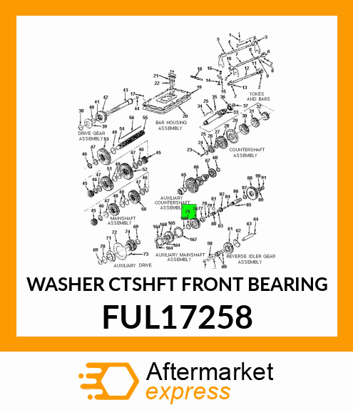 WASHER CTSHFT FRONT BEARING FUL17258