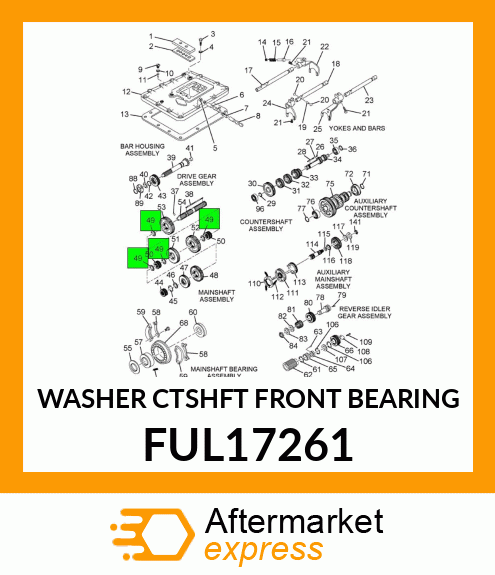 WASHER CTSHFT FRONT BEARING FUL17261