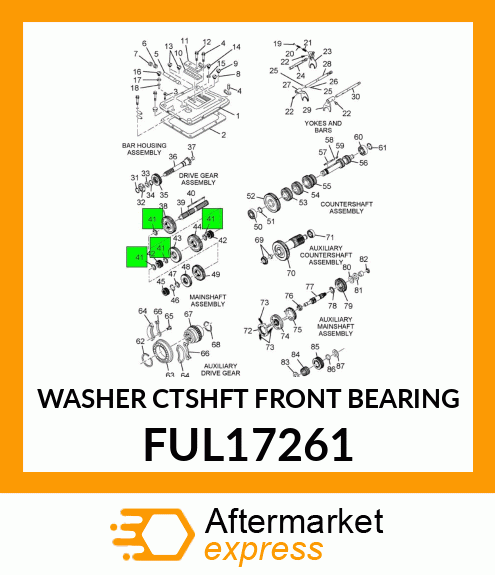 WASHER CTSHFT FRONT BEARING FUL17261